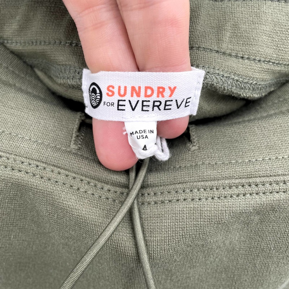 SUNDRY FOR EVEREVE Sunday Skirt with Bungee Drawcord in Olive // 4 (XL) - Picture 5 of 8